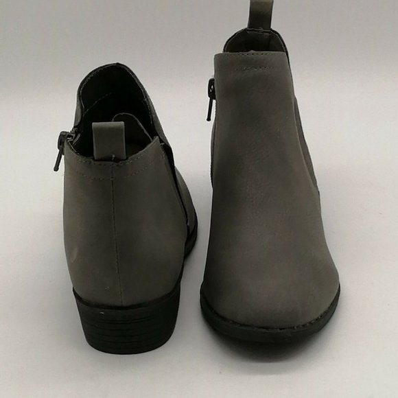 Sun + Stone Womens Cadee Block Heel Side Zip Ankle Boot Cushioned Grey 5.5 NEW - Picture 4 of 10